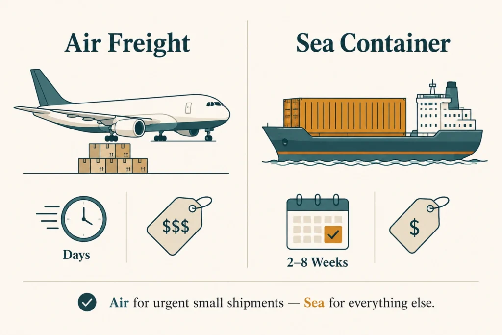 Shipping Your Belongings: Air Freight or Sea Container?