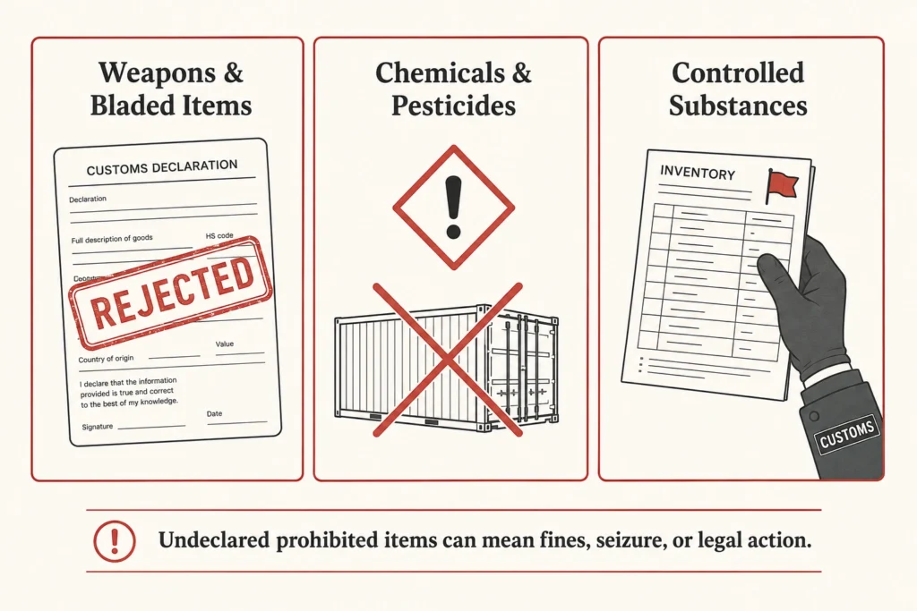 Weapons, Chemicals, and Controlled Substances