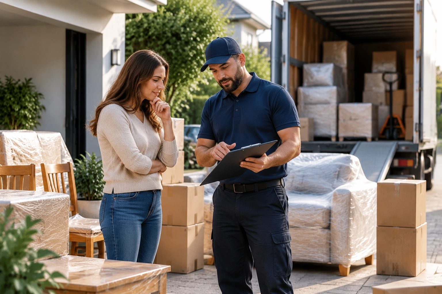Homeowner deciding the shipping method
