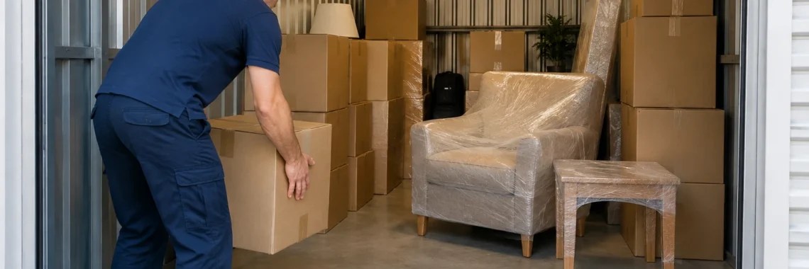 Household belongings stored during overseas relocation